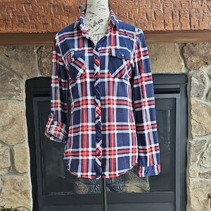 LOVE POTION PLAID BOTTON UP